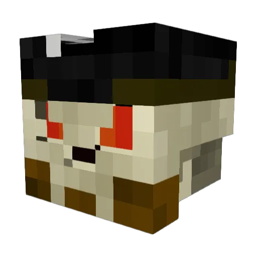 WheelyG Minecraft avatar head, 3D render