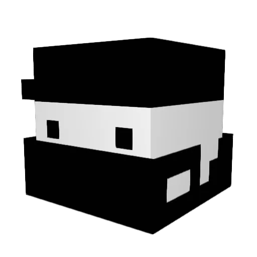 Wheepopoo Minecraft avatar head, 3D render