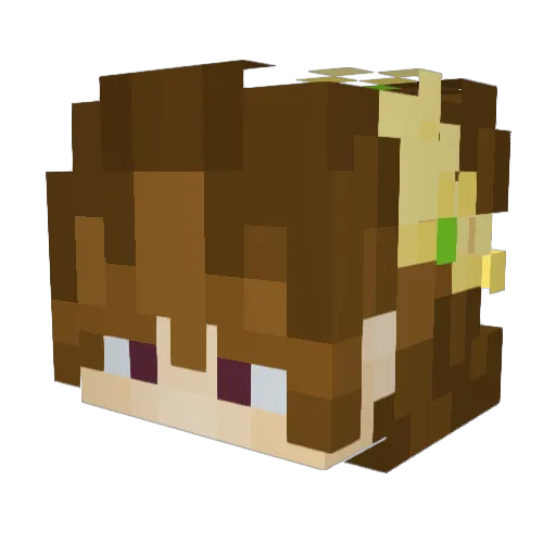 Wheesp Minecraft avatar head, 3D render