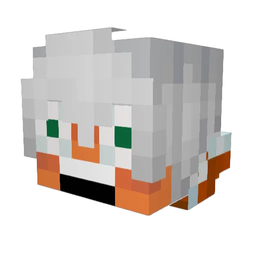WheezyMoss Minecraft avatar head, 3D render