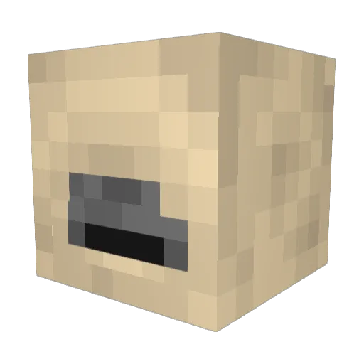 Wheizan Minecraft avatar head, 3D render