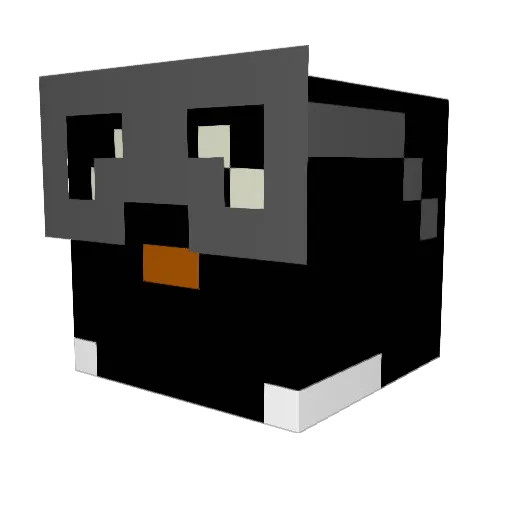 Whemmick Minecraft avatar head, 3D render