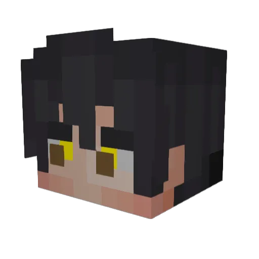 WhenAshesRain Minecraft avatar head, 3D render