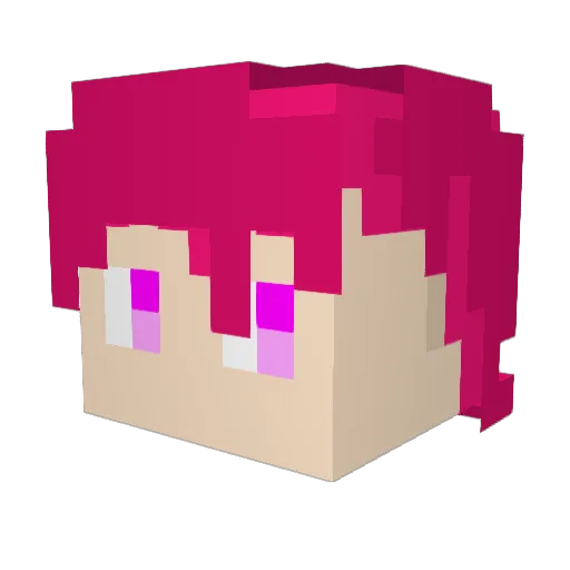 WhenICry Minecraft avatar head, 3D render