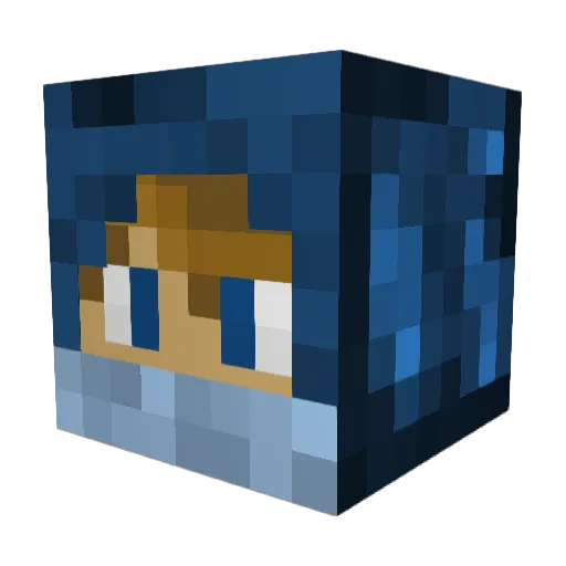 WhenNightFalls Minecraft avatar head, 3D render