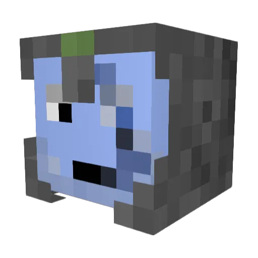 Whenfo Minecraft avatar head, 3D render