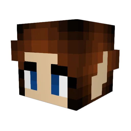 Whenling Minecraft avatar head, 3D render