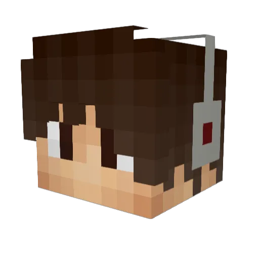 Whepster Minecraft avatar head, 3D render