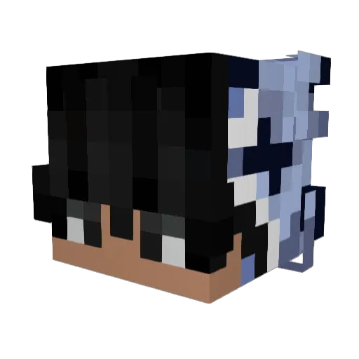 Wheqo Minecraft avatar head, 3D render