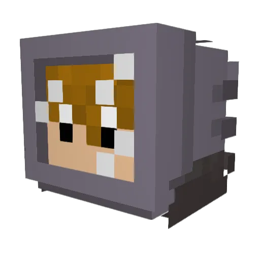 WhereIsAngel Minecraft avatar head, 3D render