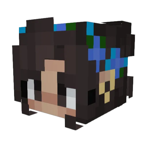 WhereIsM3g Minecraft avatar head, 3D render
