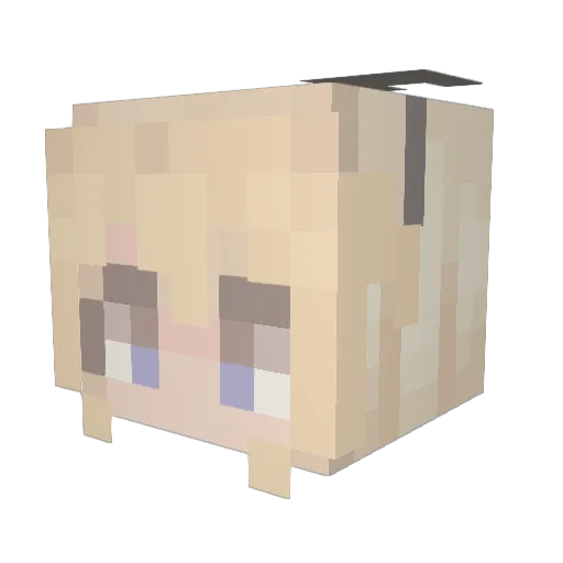 WhereIsNode Minecraft avatar head, 3D render