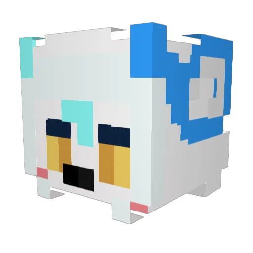 WhereIsYouIQ Minecraft avatar head, 3D render