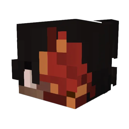 Wherl Minecraft avatar head, 3D render