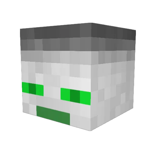 Whertey Minecraft avatar head, 3D render