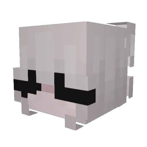 Whestington Minecraft avatar head, 3D render