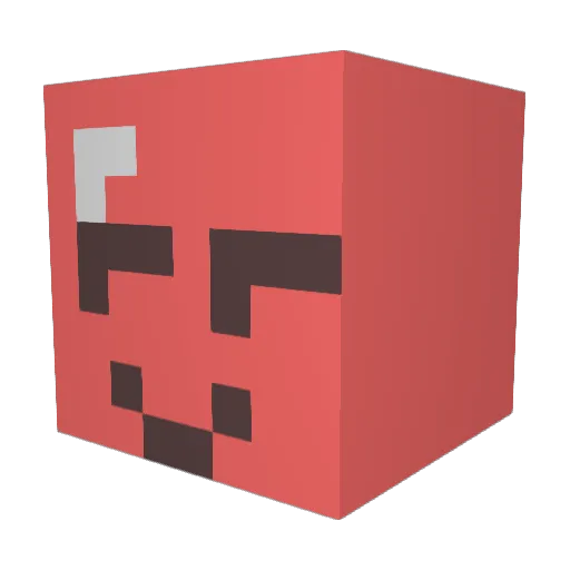 Whew666 Minecraft avatar head, 3D render