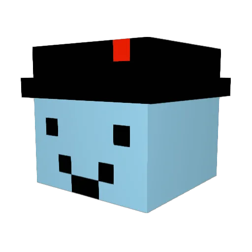 Whey1 Minecraft avatar head, 3D render
