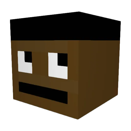 Whglet Minecraft avatar head, 3D render
