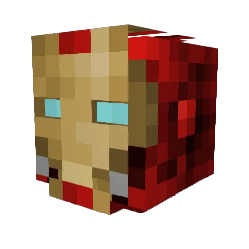 WhiiZe Minecraft avatar head, 3D render