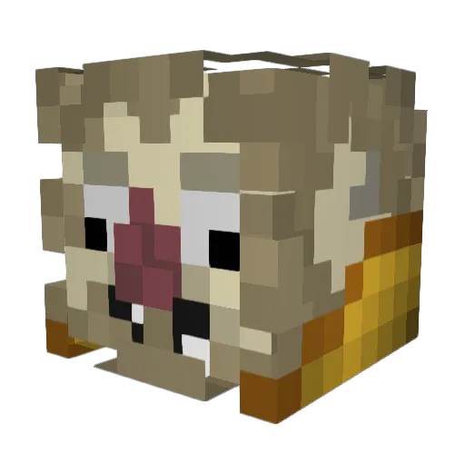Whiizzy Minecraft avatar head, 3D render