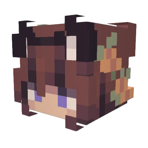 Whimfie Minecraft avatar head, 3D render