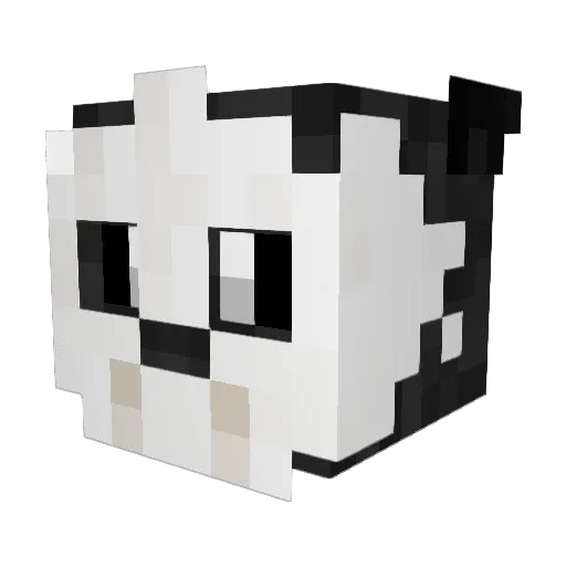 Whimless Minecraft avatar head, 3D render