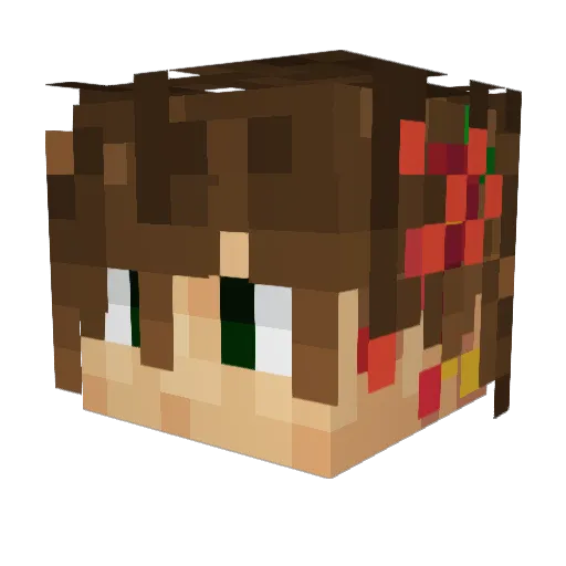 Whimpydhimpy Minecraft avatar head, 3D render