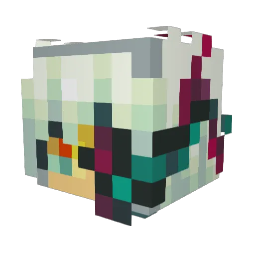 Whimssyphee Minecraft avatar head, 3D render