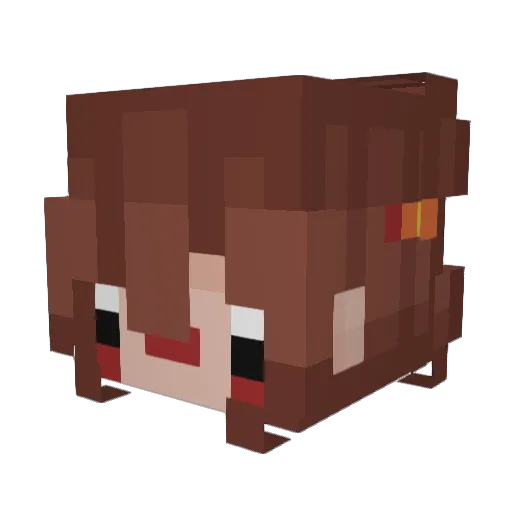 WhimsyWhimsy Minecraft avatar head, 3D render
