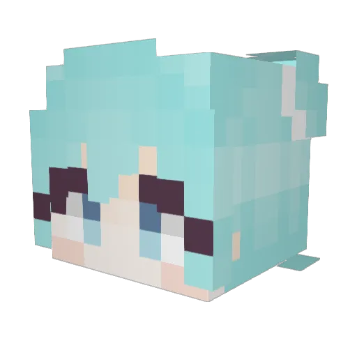 WhimsyWool Minecraft avatar head, 3D render