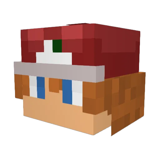 Whip257 Minecraft avatar head, 3D render