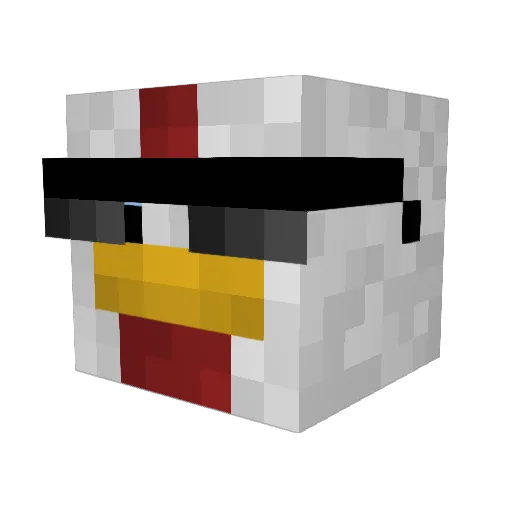 WhiplashSeven Minecraft avatar head, 3D render