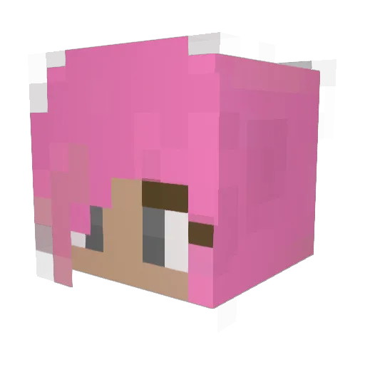 WhippedCreame Minecraft avatar head, 3D render