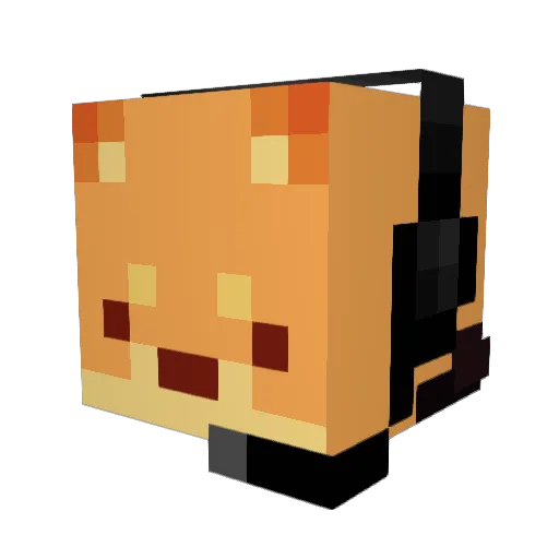 Whirlwes Minecraft avatar head, 3D render