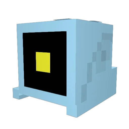 Whirlybirb Minecraft avatar head, 3D render