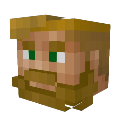 Whirty_ Minecraft avatar head, 3D render