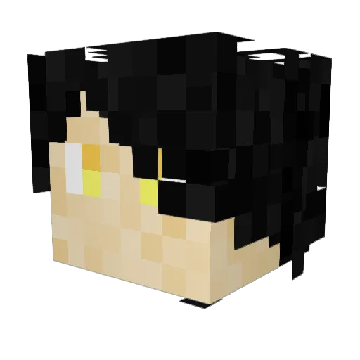 WhiskeyCalliko Minecraft avatar head, 3D render