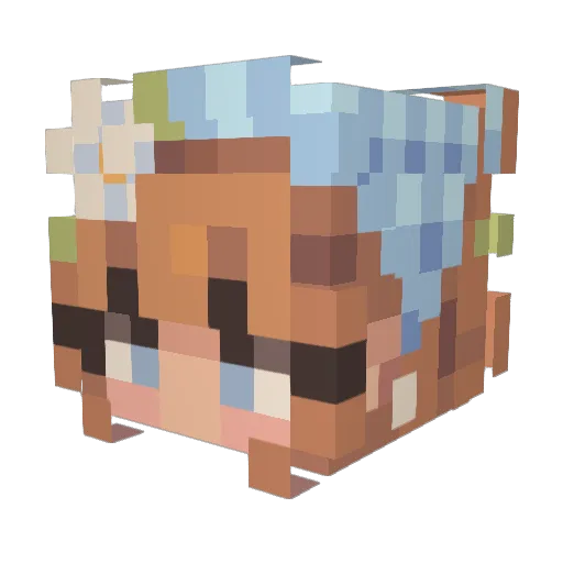 WhiskeyGinger01 Minecraft avatar head, 3D render