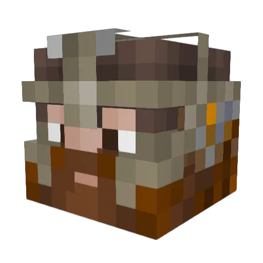 WhiskeyPrince Minecraft avatar head, 3D render