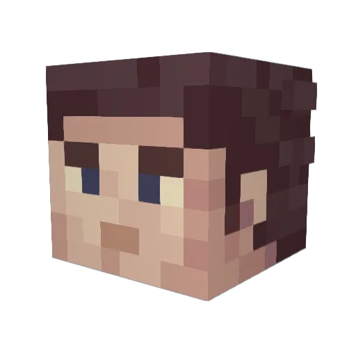 WhiskeyVon_ Minecraft avatar head, 3D render