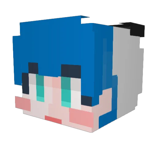 Whisky125 Minecraft avatar head, 3D render