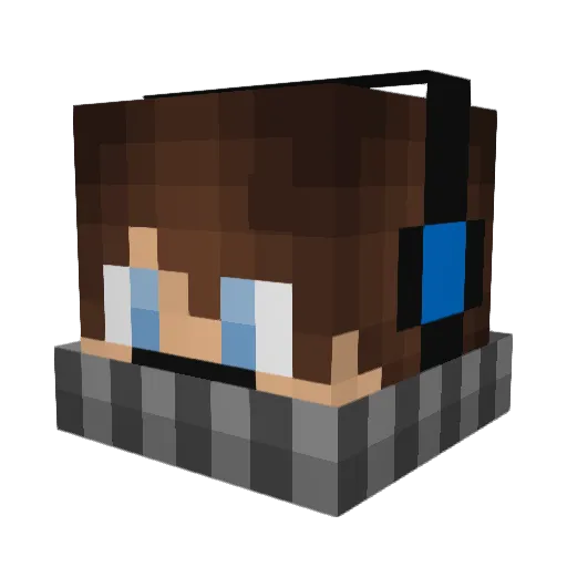 Whisky2010 Minecraft avatar head, 3D render