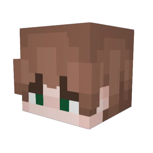 WhiskyLegend Minecraft avatar head, 3D render