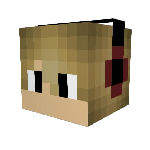 WhiskyjackJr Minecraft avatar head, 3D render