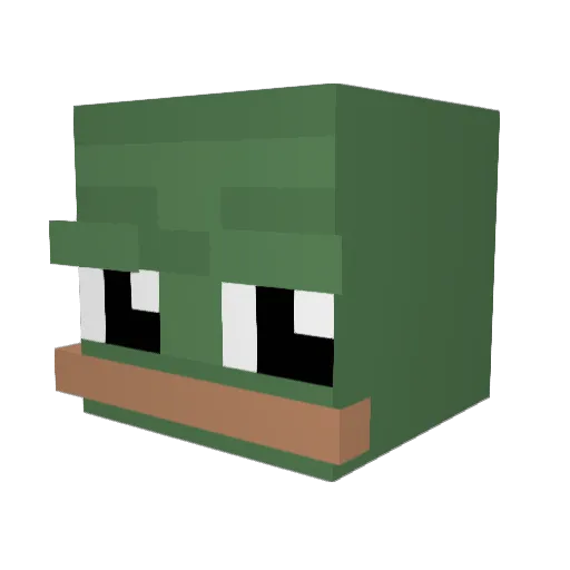 Whismistical Minecraft avatar head, 3D render