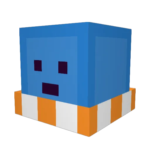 WhispHere Minecraft avatar head, 3D render