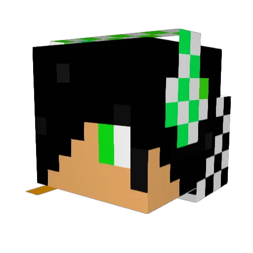 WhisperPvP Minecraft avatar head, 3D render