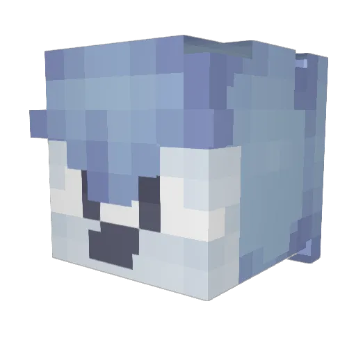 Whisper_050 Minecraft avatar head, 3D render