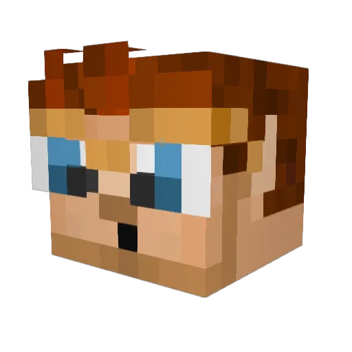 Whisperclaw Minecraft avatar head, 3D render